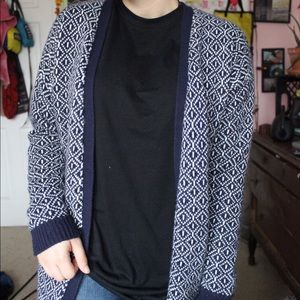 💡💡Navy blue and white Merona sweater cardigan